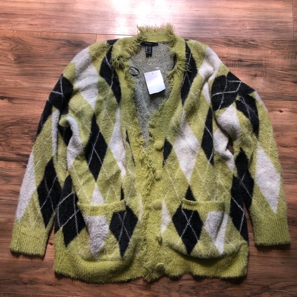 Argyle cardigan nwt forever 21 - Picture 1 of 4